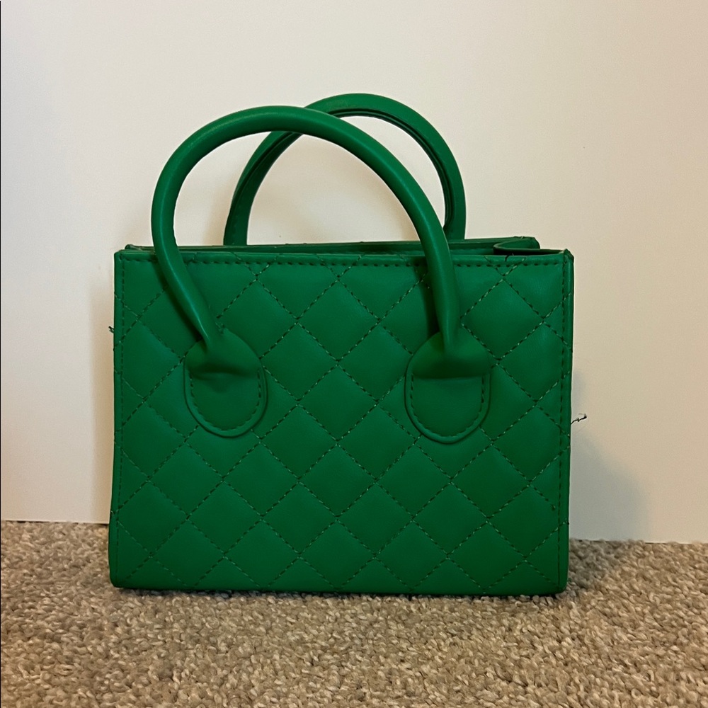 Green Quilted Handbag